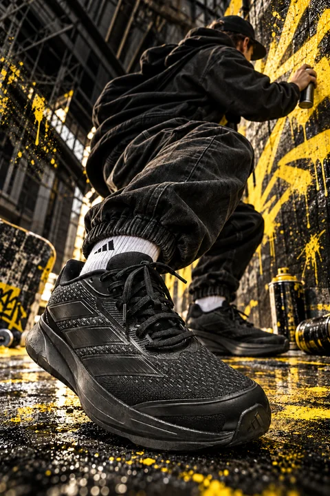 adidas — чёрные беговые, подошва Lightmotion, размер 40