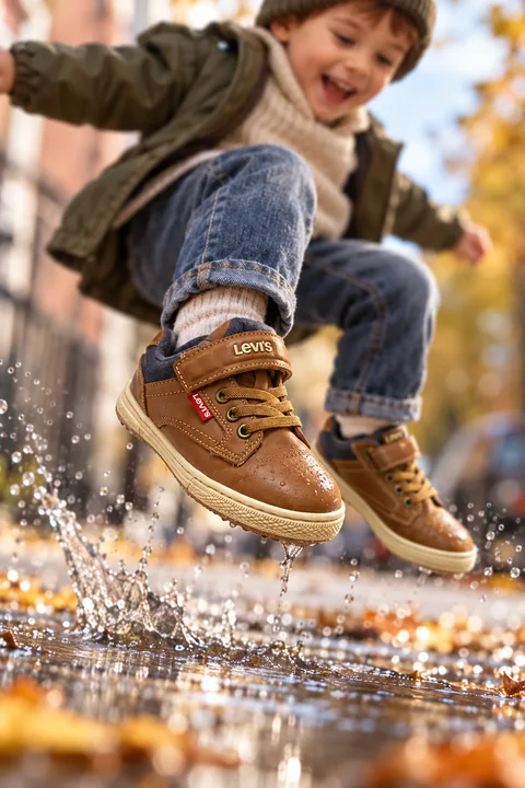 Levi's New Faino Low — детские кеды на липучке, размер 31